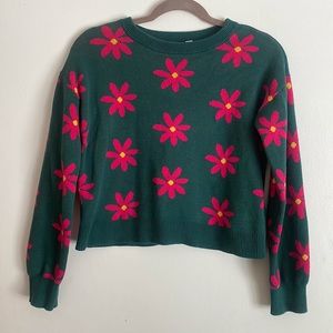 Gap Kids Print Itarsia Sweater in June Bug, Size XXL